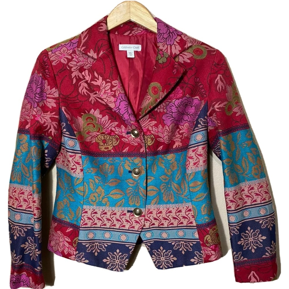 Multi colored coldwater creek blazer size 10